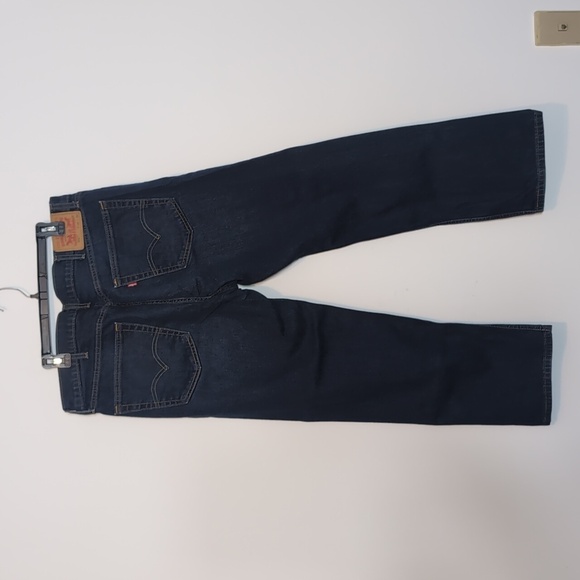 Levi's 505 Regular Fit Dark Wash Blue Jeans - Picture 3 of 7